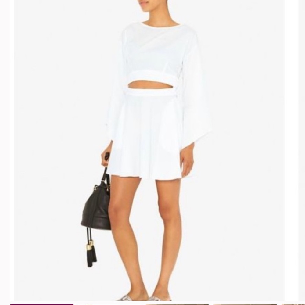 Intermix White Bell Sleeve Dress Size S